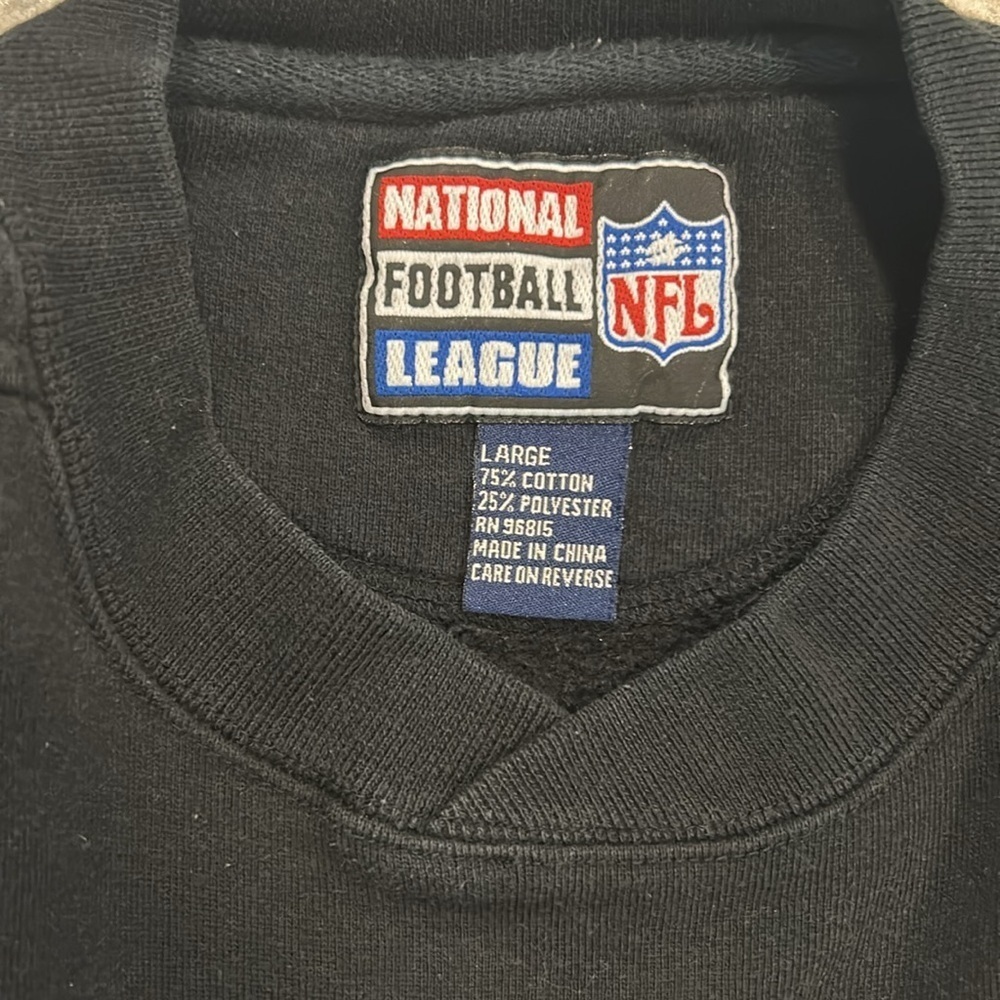 NFL Vintage Black Embroidered AFC Pittsburgh Steelers Crewneck Pullover Large - Picture 4 of 4